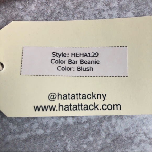 Hat Attack Beanie Ribbed Knit Blush Pink NWT - Picture 5 of 6